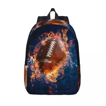 Backpack Do Laptop Exclusivo Fogo Norte-Americano De Futebol Da Escola Saco Durável Do Aluno Mochila Menino Menina Saco De Viagem