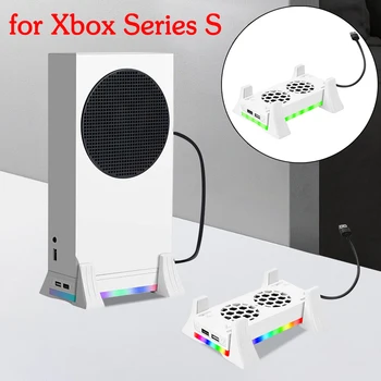 Ventilador de arrefecimento Stand 3 Engrenagem de Ajuste de Jogo de Console de Titular Sistema de Refrigeração com Cor de Luz, Dissipação de Calor Dock para Xbox Série S