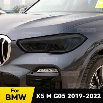 Para o BMW X5 M G05 2019-2022 o Farol do Carro Fumado Preto TPU Película Protetora Frente Tonalidade de Luz mudam de Cor Etiqueta Acessórios