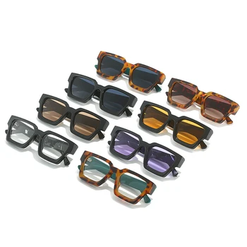Punk Pequenos Óculos de Armação de Tons UV400 Marca de Luxo Designer Praça Óculos de sol das Mulheres Para os Homens Tendência de Óculos de Sol da Moda Vintage