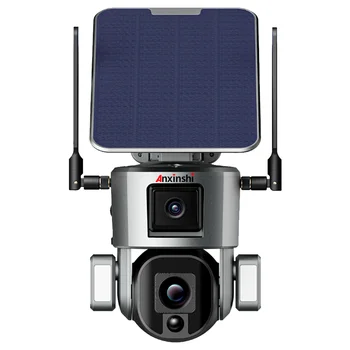 Anxinshi Wifi de painel Solar, Câmera da Bala camara wi-fi câmera ptz lightwifi ip câmera 4k rastreamento automático de segurança em casa