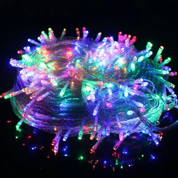 LED Guirlanda Árvore de Natal Decoração de Casamento Seqüência de Luzes 10m, Com Extensão de Fadas à prova d'água Luz Interior para o Exterior 220V Lâmpada