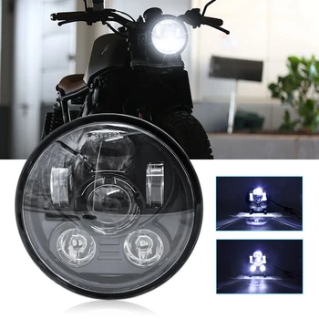 5.75 Polegadas LED Motocicleta Farol de LED Hi/Lo Feixe para Harley Sportster 1200 883 Turnê Scrambler Triplo do Farol