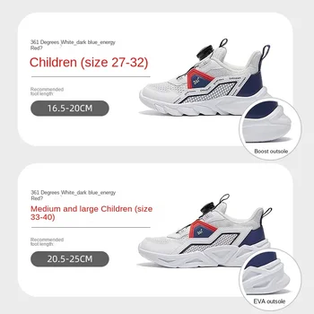 novo 361 Grau de Sapatos de Crianças Meninos Correndo garoto Sapatos de Malha Respirável Meninas Tênis casual N7223