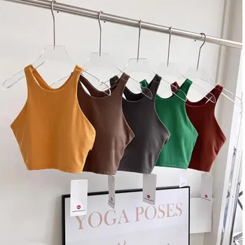Nylon Execução Yoga Sutiã Mulheres Parte Superior Do Tanque Ginásio De Esportes Do Sutiã Trecho De Puxar A Cueca No Peito Almofada De Mulheres De Fitness Colete De Treino