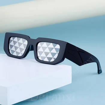 Moda Óculos de sol Quadrado Mulheres 2023 Marca Designer Elegante Pequeno Quadro de Gradação de Óculos de Sol Feminino ao ar livre de Viagens, Óculos UV400