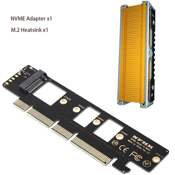M2 NVME Para PCIe 4.0 SSD Adaptador, 64Gbps M. 2 PCI-e 4.0 X4 Placa de Expansão para a área de Trabalho GEN4 GEN3 Velocidade máxima com Dissipador de calor de Cobre