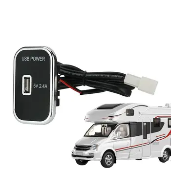Carregador do Carro de USB Soquete RV Impermeável Porta de Carregamento Impede a Interferência Eletromagnética Toque Elegante de Tempo E Economia de Energia
