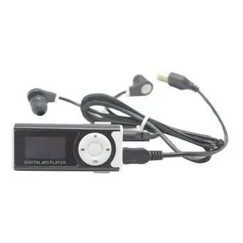 Música Digital MP3 Player Mini USB Tela OLED de MP3, Suporte a 16 de 32GB Micro SD TF Luz de Design com Clip Lanterna