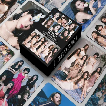 Kpop LEE SSERAFIM DESTEMIDO Novo Álbum Darling Lomo Placa de Impressão de Fotos de Cartões Poster Imagem Fãs Presentes Coleção 54Pcs/Set