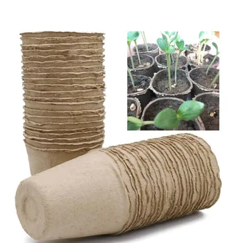 8cm de Papel crescer Pote Planta Começar a Erva vegs flor plantador de Viveiro Copa do Kit Biodegradável Casa de jardinagem ferramentas de cultivo