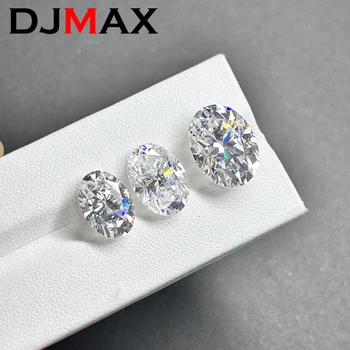 2023 DJMAX 2-14mm de Corte Oval Moissanite Pedras Soltas Certificado de Ovo Moissanite Diamante, pedra preciosa D Cor e VVS1 Para Fazer Jóias