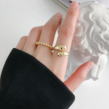 Lisa Simples Anéis De Mulheres De Jóias De Moda Design Especial Irregular De Um Anel De Ouro De Prata De Cor Coreano Legal Personalidade Anéis