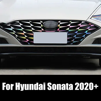 Carro Pára-Choque Dianteiro Do Centro De Grelha Grill Decoração De Lantejoulas Cobrir Para Hyundai Sonata 2020+ Acessórios Do Exterior