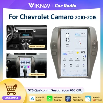 12.1 Polegadas Android11 Unidade de Cabeça Para Chevrolet Camaro 2010-2015 som do Carro Rádio de Navegação GPS Carplay Player Multimídia 2Din