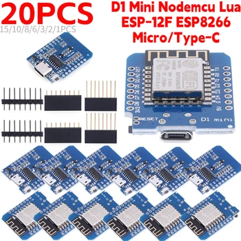 ESP-12F ESP8266 D1 Mini Nodemcu Lua USB WeMos Micro-Tipo c WLAN wi-FI Expansão Conselho de Desenvolvimento Apoio OTA Pin para Arduino