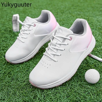 Novos Sapatos de Golfe de Mulheres Respirável Impermeável Sapatos de Golfe Feminino Rotação Cadarços de Esportes de Tênis antiderrapante Formadores