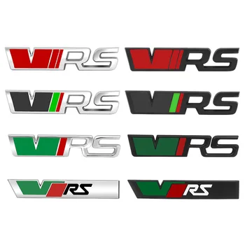 3D Metal Logotipo da VRS Emblema do Tronco de Carro Grade Dianteira Emblema do Skoda Fabia 1 MK1 Octavia 2 3 4 A7 A5 Soberba RS VRS Adesivo Acessórios