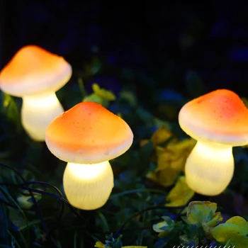 Solar Cogumelo Pequeno Noite Lâmpada De Assoalho Ao Ar Livre Do Jardim Varanda Layout Impermeável Paisagem Decoração