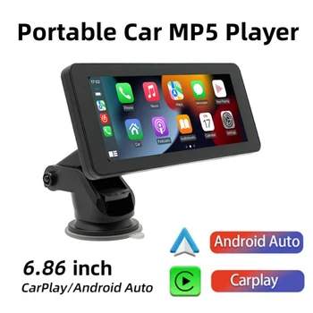 6.86 Polegadas HD Tela de Toque do Carro MP5 Player sem Fio Carplay Android Auto compatível com Bluetooth Portátil do Carro de som Estéreo alto-Falante interno