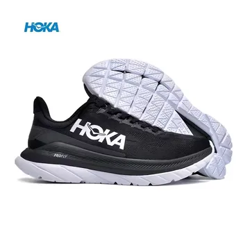 Hoka UM Mach 4 Homens Trail Running Shoes Homens Mulheres Exterior Sapatos de Caminhada Leve Amortecimento Maratona de Absorção Rodovia Tênis