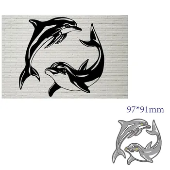 de corte de metal morre corte die molde de Animais dolphin decoração de álbum de recortes de papel craft faca molde lâmina soco estênceis morre