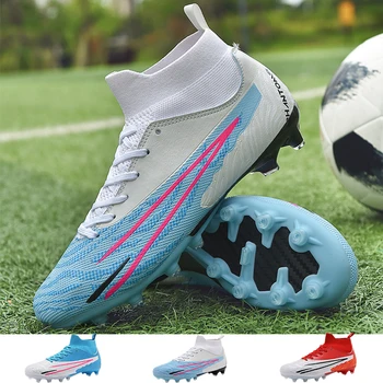 Sapatos de futebol para os Homens de Tornozelo Alta de Futebol infantil Sapatos Original Botas de Futebol Respirável Formação de Calçado de Desporto