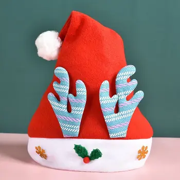 Novo Ano de 2022 Natal Novo Impresso Chapéu de Papai Noel Engrossar as Crianças do Mini Chapéu de Natal Para animais de Estimação Feliz Natal Decoração Presentes Feliz