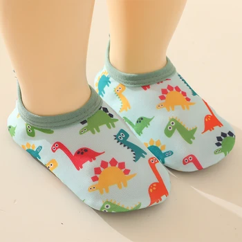 Crianças do bebê Não Escorregar Meias Meninas Meninos Chão Meias Animal Imprimir desenhos de pés Descalços Água Meias antiderrapante Andar de Sapatos e Meias