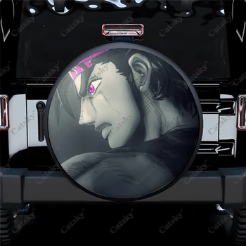 Anime Jojo's Bizarre Adventure Acessório do Carro, Pneu Sobressalente Capa Impermeável Roda de Pneu Protetor para Carro Caminhão, SUV Trailer 14-17in