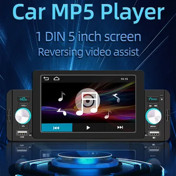 5 Polegadas, HD de 1 Din MP5 Player Multifuncional BT Rádio do Carro 12V Carplay Android Auto Mirrorlink Carro do Jogador 1Din