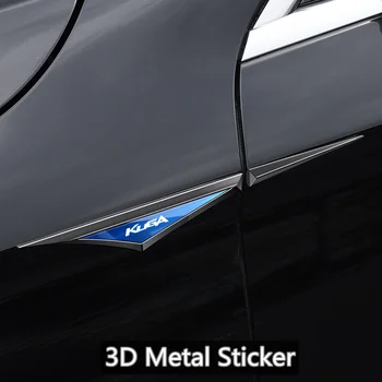 O Corpo de carro Protetora de Metal Adesivo de Porta Automática de Carro Fender Lado da Lâmina Emblema da Ford Kuga MK1 MK2, MK3 1 2 3 2009 2010 2011 2014 2015