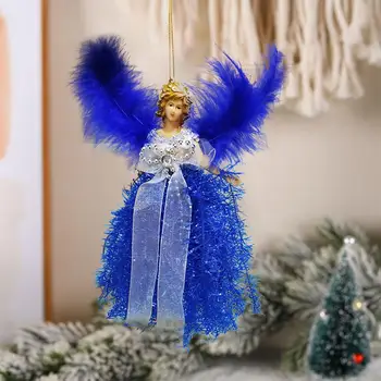Tecido macio Anjo Ornamento Adorável Natal de Pelúcia Anjo Decoração do Feriado de Presente, com Fino Acabamento Macio para o Natal