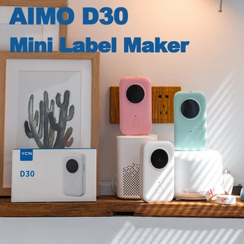 AIMO D30 Mini Label Maker é uma Máquina de Bolso Mini Impressora Térmica de etiquetas, Tudo em Um BT Connect Adesivo Tag DIY Data de Diário de Estudo