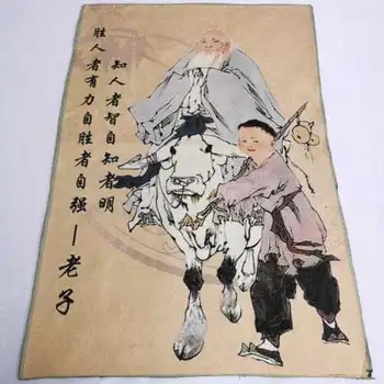 O Taoísmo chinês Pano de Seda Filósofo Litterateur Lao-tzu Tangka Thangka