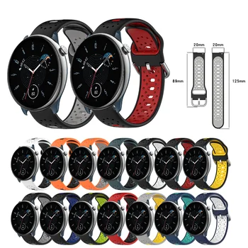 Para Huami Amazfit GTR mini Smartwatch banda respirável movimento Pulseira de Silicone Para Huami Amazfit GTS 20mm Correia de Relógio