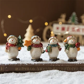 Nova Natal, Decoração Do Boneco De Neve Pintado Em Resina Estátua Criativo Yeti Estatueta & Escultura Sala De Estar, Secretária Cena Decoração