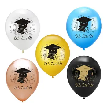 5pcs Graduação Balões Classe De 2023 Fizemos 12inch Balões de Látex Para Estudantes da University College Festa de Formatura Favores