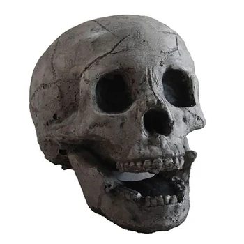 À Prova De Fogo Portátil Crânio Escultura De Halloween Ornamentos De Cerâmica Crânio Decoração Prop
