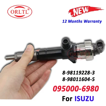 ORLTL NOVO Injector Diesel 8-98119228-3 do Bocal do Combustível 8-98011604-5 095000-6980 Para Isuzu 4JJ1 Motor Injector 8981192283