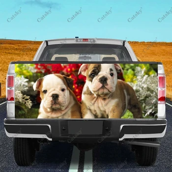 Personalizado de Bulldog francês Cão da Família de Carro Cauda Tronco Proteger o Adesivo Decalque de Carro do Corpo do Exaustor Decoração Autocolante para JIPE Off-road, a Picape