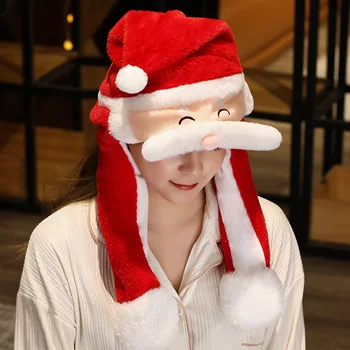 Presente de natal Santa chapéu de alce arnês de mover as orelhas de férias bonito decoração presente