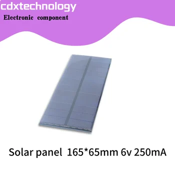 Painel Solar 165*65mm 6v 250mA gotejamento painel fotovoltaico de geração de energia de carregamento da bateria