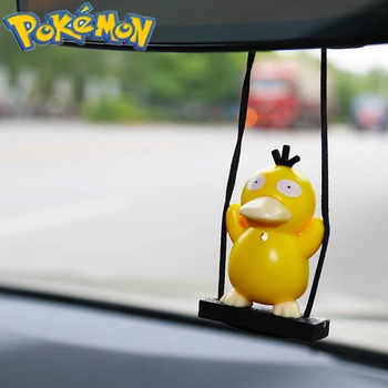 Pokemon Psyduck Carro Pingente Modelo Luminoso de Espelho Retrovisor Pingente de Swing Pato Colar de Boneca Brinquedo infantil Kawaii Presente de Aniversário
