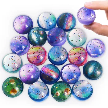 10Pcs Galaxy Espaço de Bolas Saltitantes 30MM Brinquedos Favores do Partido Sacos de Enchimento de Balle Rebondissante Enfant Brinquedos E Hobbies
