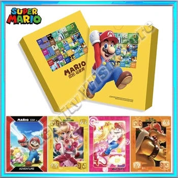 Super Mario Bros Cartão De Negociação Dos Desenhos Animados Jogo De Figuras Periféricas Coleção Comemorativa De Cartas De Crianças De Brinquedo De Presente