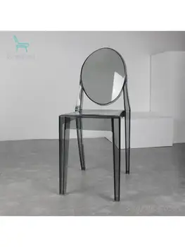 Criativo Encosto de Design de Cristal PC Cadeira do Diabo Fantasma Cadeira Europeia Transparente Barra de Cadeira de Moda Cadeira de Jantar Cadeira de Maquiagem