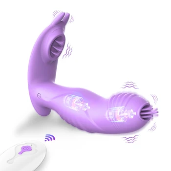 Controle remoto Vibrador de Língua Lambendo o Vibrador no Clitóris Estimular Brinquedos Sexuais para as Mulheres Masturbador Vagina Adulto 18 Feminino Vibradores