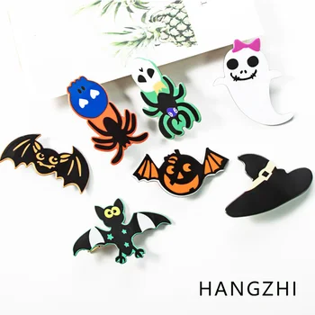 HANGZHI Halloween Caveira Colorida Aranha, Bat bico de pato Clipe Criativo Assustador Clip de Lado Franja Clipe de Férias Acessórios de Cabelo para Mulheres