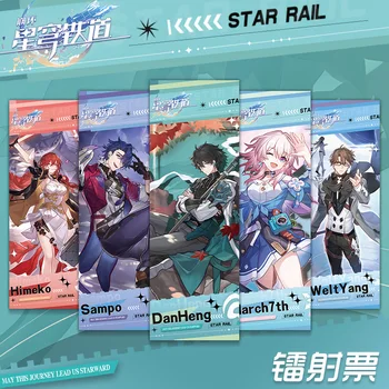 Honkai Estrelas Ferroviário Anime Laser Bilhete De Cartões De Dan Heng Kafka Cartão De Auto Feito De Papel Cartão Criativo Photocard Coleção De Postais Gift